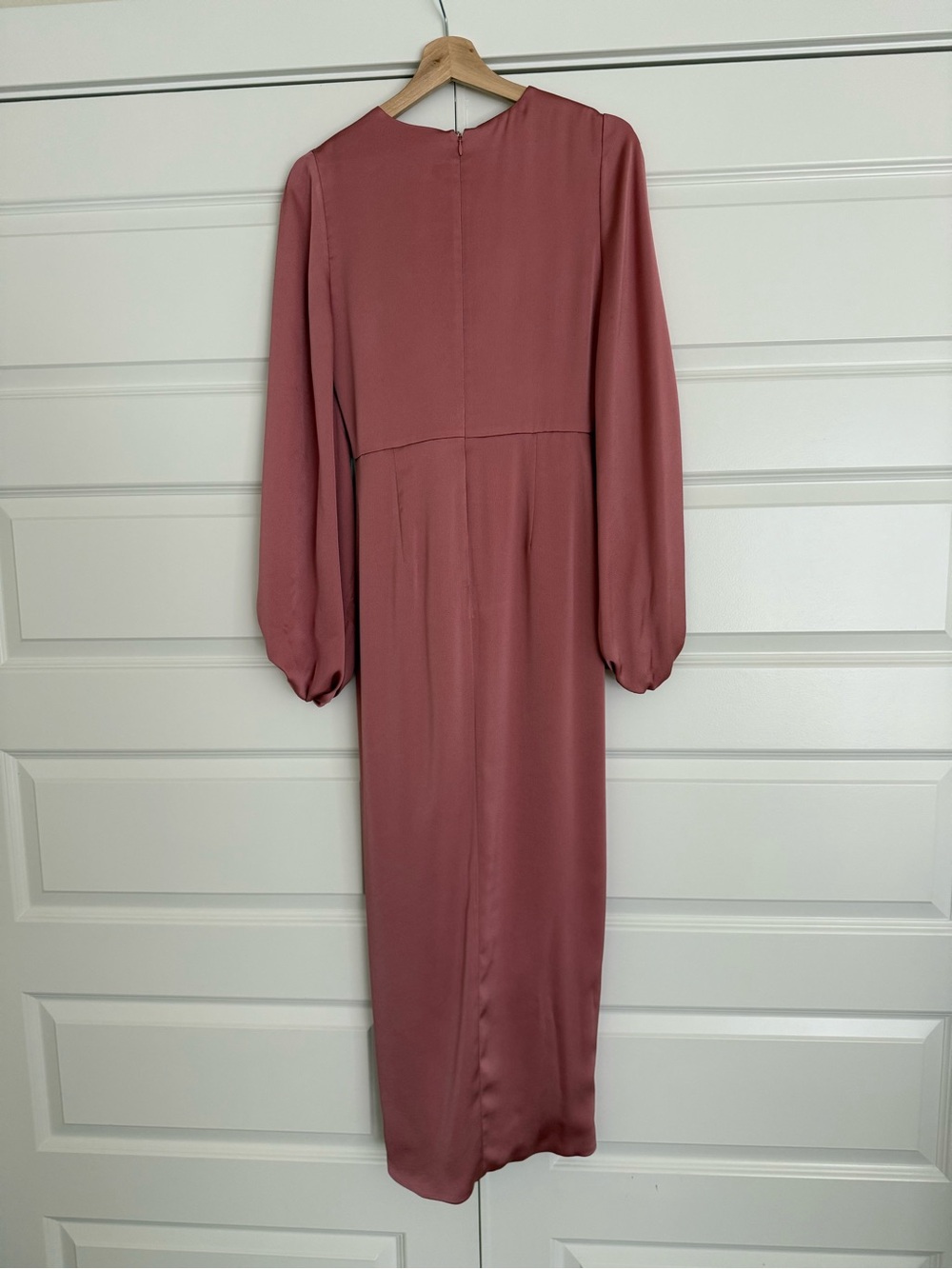 Shona Joy Elegant Twist-Front Long Sleeve Midi Dress - Rose Pink - Picture 4 of 4